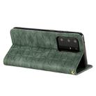 For Galaxy S20 Ultra Lucky Flowers Embossing Pattern Magnetic Horizontal Flip Leather Case with Holder & Card Slots(Dark Green) - 5