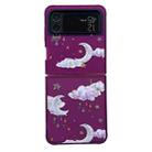For Samsung Galaxy Z Flip4 5G Painted Shockproof Protective Phone Case(Purple Starry Sky) - 1
