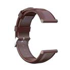 For Garmin Vivoactive 3 Oil Wax Calf Leather Watch Band(Brown) - 1