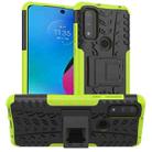 For Motorola Moto G Play 2023/G Pure/G Power 2022 Tire Texture TPU + PC Phone Case with Holder(Green) - 1