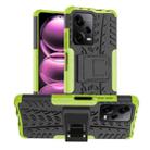 For Xiaomi Redmi Note 12 Pro 5G Tire Texture TPU + PC Phone Case with Holder(Green) - 1