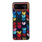 For Samsung Galaxy Z Flip3 5G Painted Graffiti Heart Pattern Shockproof Protective Phone Case - 1