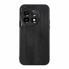 For OnePlus 11R/Ace 2 Yellow Cow Texture PU Phone Case(Black) - 1
