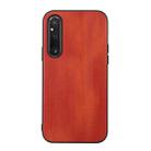 For Sony Xperia 1 V Yellow Cow Texture PU Phone Case(Brown) - 1