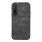 For Sony Xperia 1 V Morocco Texture PU Phone Case(Black) - 1