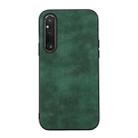 For Sony Xperia 1 V Morocco Texture PU Phone Case(Green) - 1