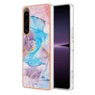 For Sony Xperia 1 IV Electroplating IMD TPU Phone Case(Blue Marble) - 1