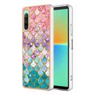 For Sony Xperia 10 IV Electroplating IMD TPU Phone Case(Colorful Scales) - 1