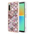 For Sony Xperia 10 IV Electroplating IMD TPU Phone Case(Pink Scales) - 1