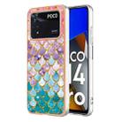 For Xiaomi Poco M4 Pro 4G Electroplating IMD TPU Phone Case(Colorful Scales) - 1