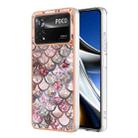 For Xiaomi Poco X4 Pro 5G Electroplating IMD TPU Phone Case(Pink Scales) - 1