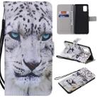 For Galaxy A51 Painting Horizontal Flip Leather Case with Holder & Card Slot & Lanyard(White Leopard) - 1