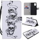 For Galaxy A71 Painting Horizontal Flip Leather Case with Holder & Card Slot & Lanyard(Skull Bone) - 1
