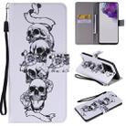 For Galaxy S20 Ultra Painting Horizontal Flip Leather Case with Holder & Card Slot & Lanyard(Skull Bone) - 1