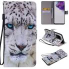 For Galaxy S20 Ultra Painting Horizontal Flip Leather Case with Holder & Card Slot & Lanyard(White Leopard) - 1