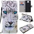 For Sony Xperia 20 Painting Horizontal Flip Leather Case with Holder & Card Slot & Lanyard(White Leopard) - 1