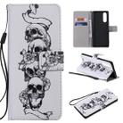 For Sony XZ5 Painting Horizontal Flip Leather Case with Holder & Card Slot & Lanyard(Skull Bone) - 1