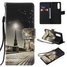 For Sony XZ5 Painting Horizontal Flip Leather Case with Holder & Card Slot & Lanyard(Cityscape) - 1