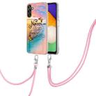 For Samsung Galaxy A54 5G Electroplating IMD TPU Phone Case with Lanyard(Dream Butterfly) - 1