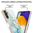 For Samsung Galaxy A35 Electroplating Marble IMD TPU Phone Case with Ring Holder(Green 003) - 3