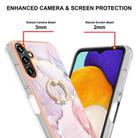For Samsung Galaxy A55 Electroplating Marble IMD TPU Phone Case with Ring Holder(Rose Gold 005) - 3