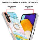 For Samsung Galaxy A55 Electroplating Marble IMD TPU Phone Case with Ring Holder(Green 004) - 3
