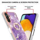 For Samsung Galaxy A55 Electroplating Marble IMD TPU Phone Case with Ring Holder(Purple 002) - 3