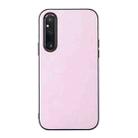 For Sony Xperia 1 V Cowhide Texture PU Phone Case(Pink) - 1
