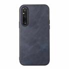 For Sony Xperia 1 V Cowhide Texture PU Phone Case(Blue) - 1