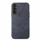 For Samsung Galaxy A24 4G Cowhide Texture PU Phone Case(Blue) - 1