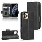 For iPhone 11 Pro Max Symmetrical Triangle Leather Phone Case(Black) - 1