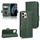 For iPhone 11 Pro Symmetrical Triangle Leather Phone Case(Green) - 1