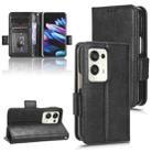 For OPPO Find N2 Symmetrical Triangle Leather Phone Case(Black) - 1