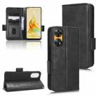 For OPPO Reno8 T 4G Symmetrical Triangle Leather Phone Case(Black) - 1