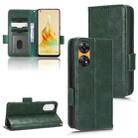 For OPPO Reno8 T 4G Symmetrical Triangle Leather Phone Case(Green) - 1