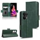 For OPPO Reno9 Pro+ Symmetrical Triangle Leather Phone Case(Green) - 1