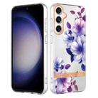 For Samsung Galaxy S23 FE 5G Flowers and Plants Series IMD TPU Phone Case(Purple Begonia) - 1