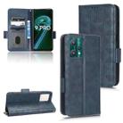 For Realme 9 Pro / 9 5G / Q5 Symmetrical Triangle Leather Phone Case(Blue) - 1