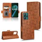 For Realme 9 Pro / 9 5G / Q5 Symmetrical Triangle Leather Phone Case(Brown) - 1
