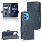 For Realme 9 Pro+ / 9 4G Symmetrical Triangle Leather Phone Case(Blue) - 1