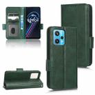 For Realme 9 Pro+ / 9 4G Symmetrical Triangle Leather Phone Case(Green) - 1