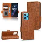 For Realme 9 Pro+ / 9 4G Symmetrical Triangle Leather Phone Case(Brown) - 1