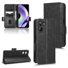 For Realme 10 Pro Symmetrical Triangle Leather Phone Case(Black) - 1
