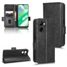 For Realme C33 4G Symmetrical Triangle Leather Phone Case(Black) - 1