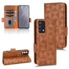 For Realme GT Master / Q3 Pro Carnival Symmetrical Triangle Leather Phone Case(Brown) - 1