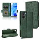 For Realme V20 Symmetrical Triangle Leather Phone Case(Green) - 1
