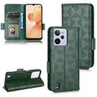 For Realme C31 Symmetrical Triangle Leather Phone Case(Green) - 1