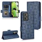 For Realme GT Neo2 Symmetrical Triangle Leather Phone Case(Blue) - 1