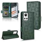 For Realme GT Neo3 Symmetrical Triangle Leather Phone Case(Green) - 1