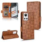 For Realme GT Neo3 Symmetrical Triangle Leather Phone Case(Brown) - 1